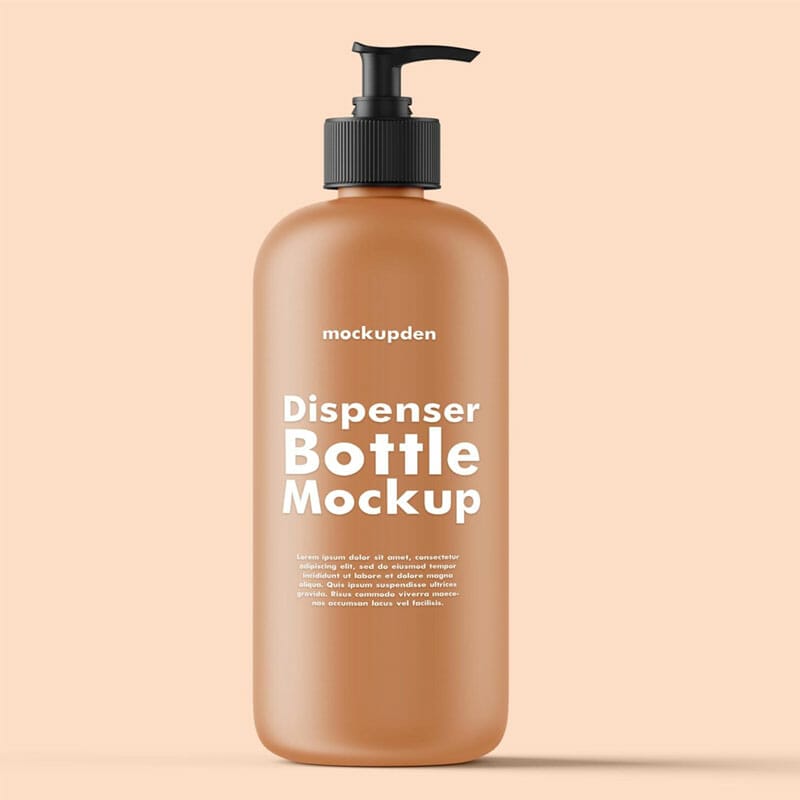 Free Dispenser Bottle Mockup PSD Template » CSS Author