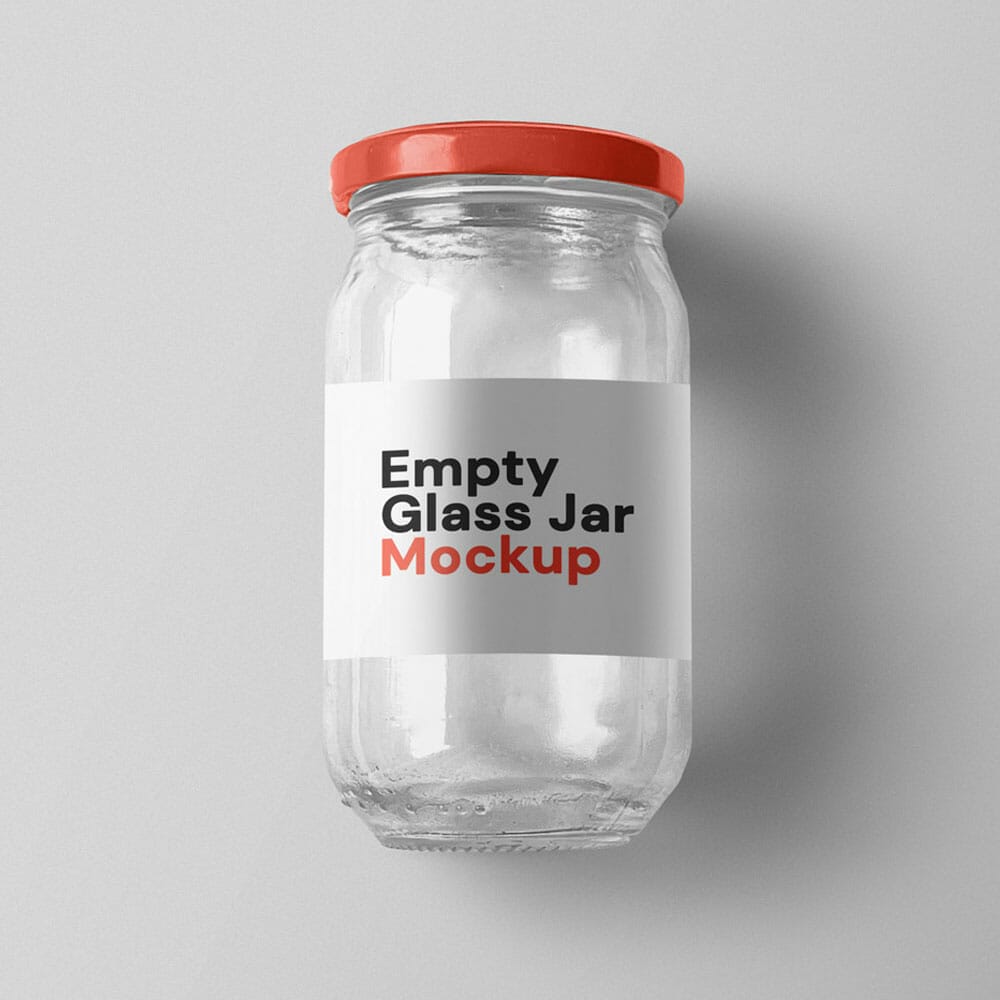 Free Empty Glass Jar Mockup Template