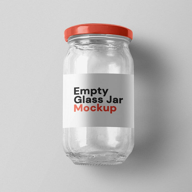Free Empty Glass Jar Mockup Template