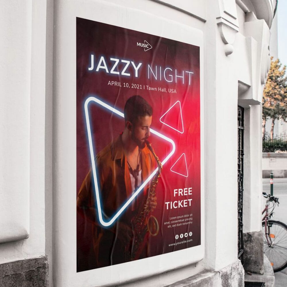 Free Event Signage Mockup PSD Template