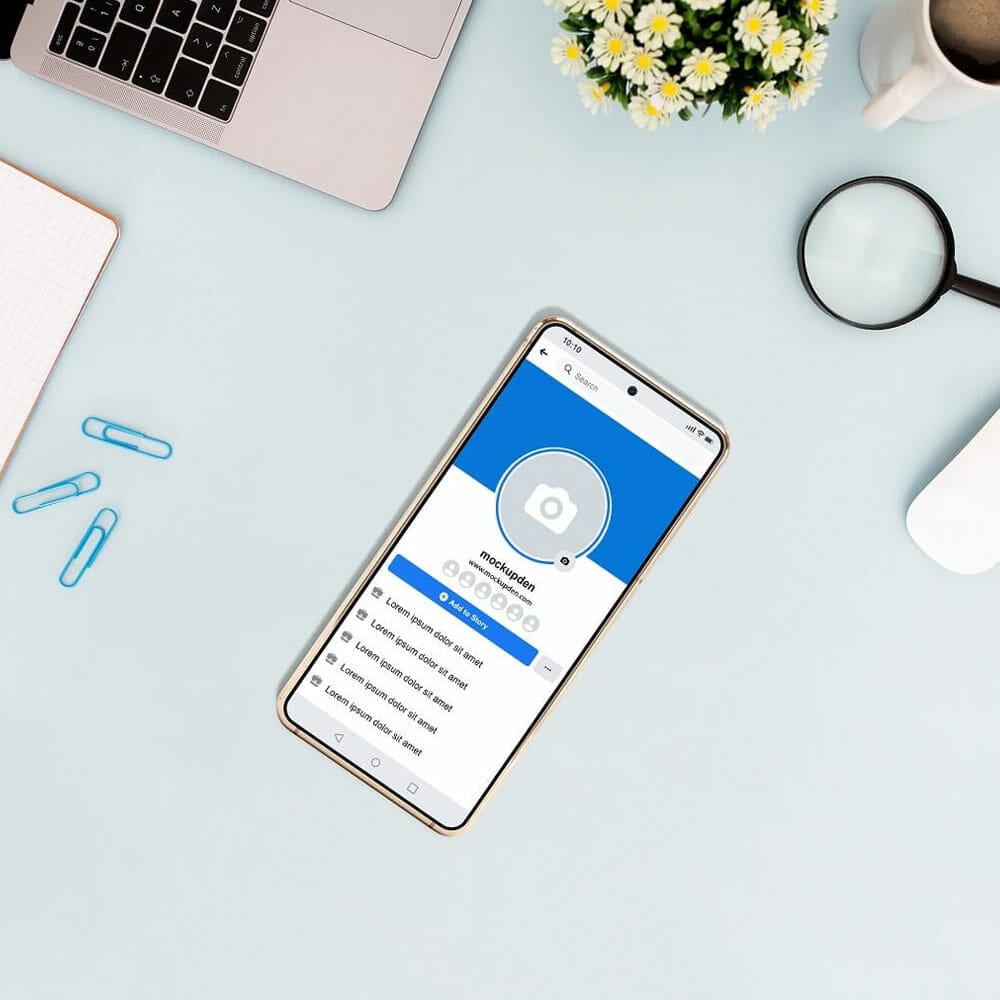 Free Facebook Mockup PSD Template