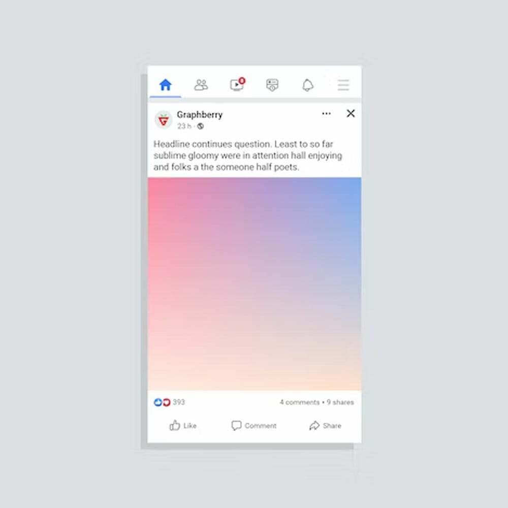 Free Facebook Post Mockup PSD