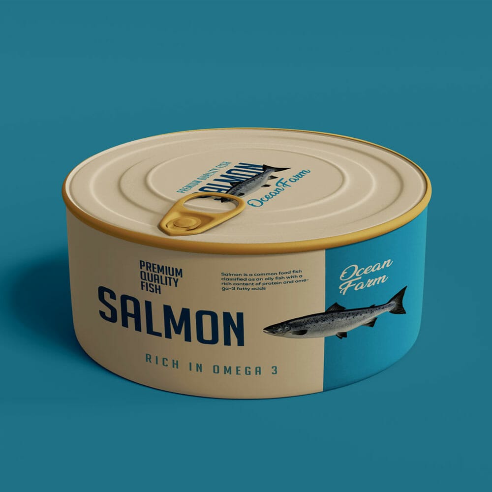 Free Fish Canister Mockup PSD