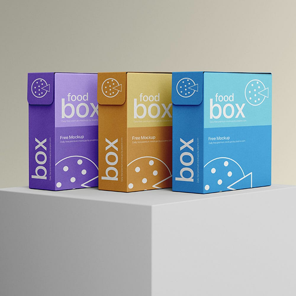 Free Food Packaging Box Mockup