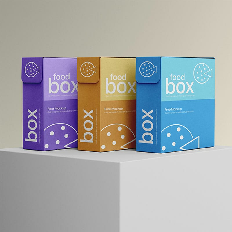 Free Food Packaging Box Mockup