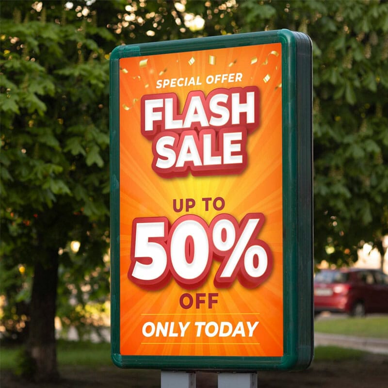 Free For Sale Sign Mockup PSD Template