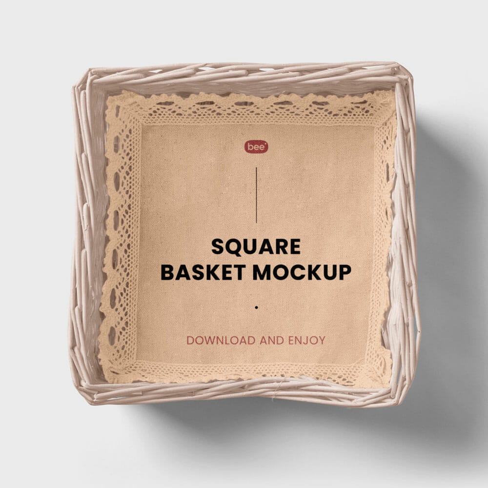 Free Free Square Basket Mockup PSD