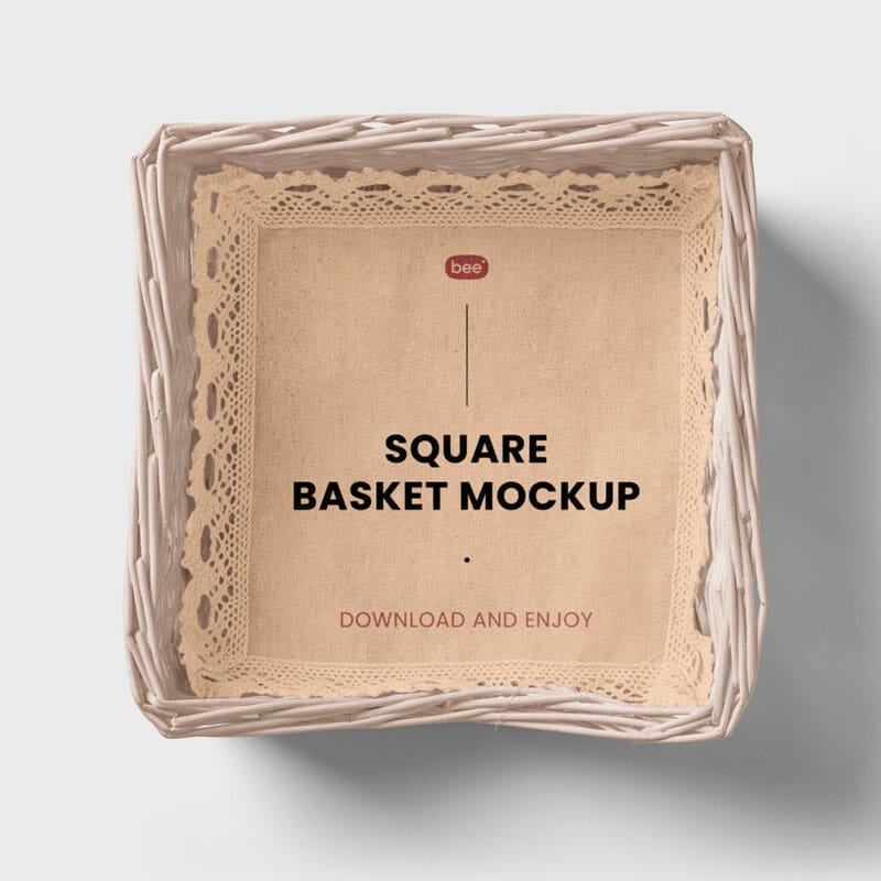 Free Square Basket Mockup PSD » CSS Author
