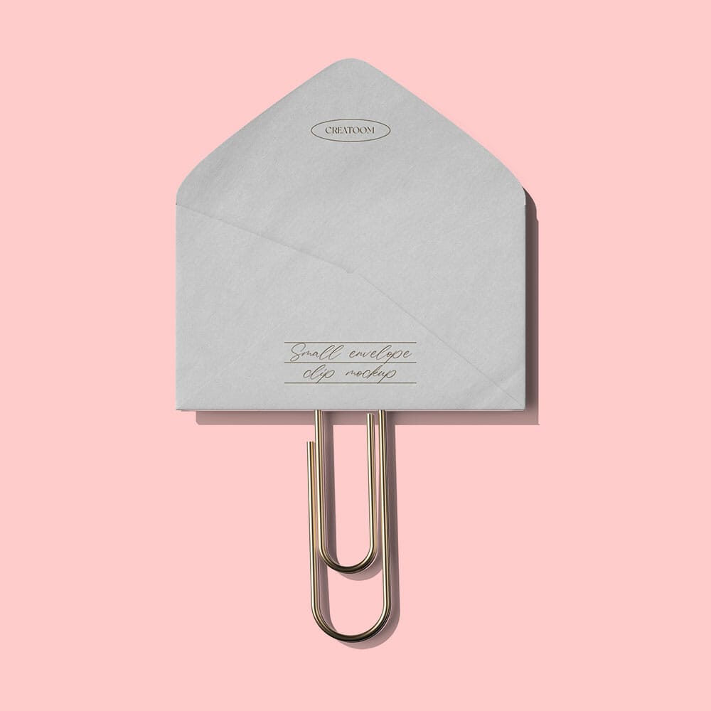 Free Front View Pin And Envelope Mockup PSD