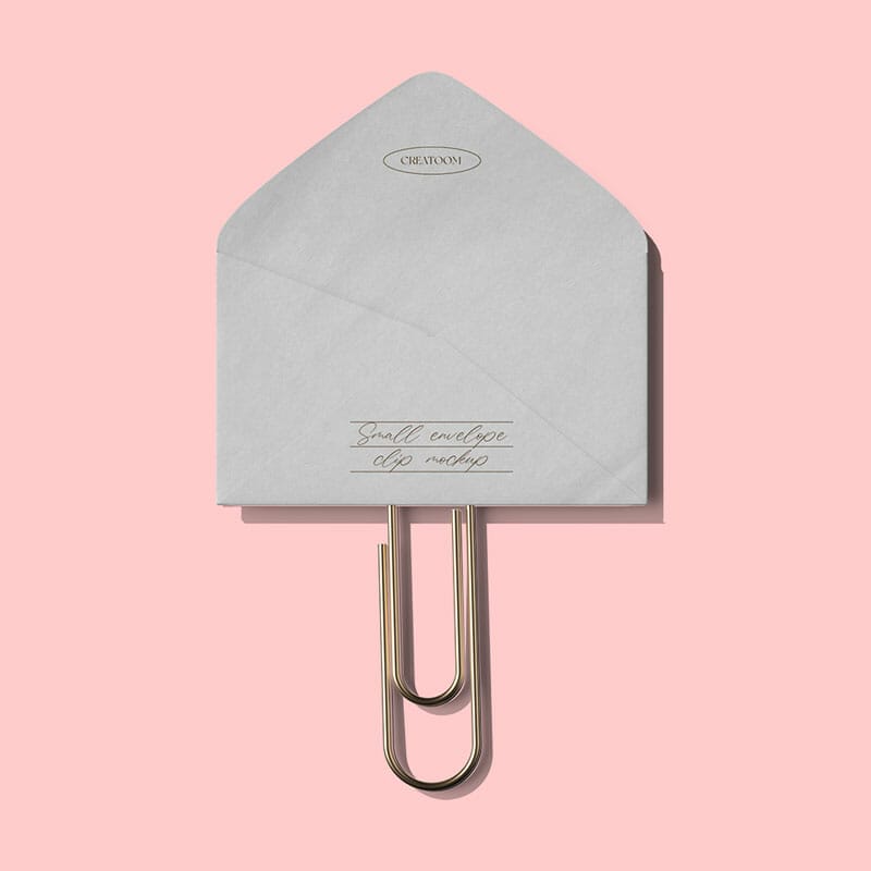 Free Front View Pin And Envelope Mockup PSD