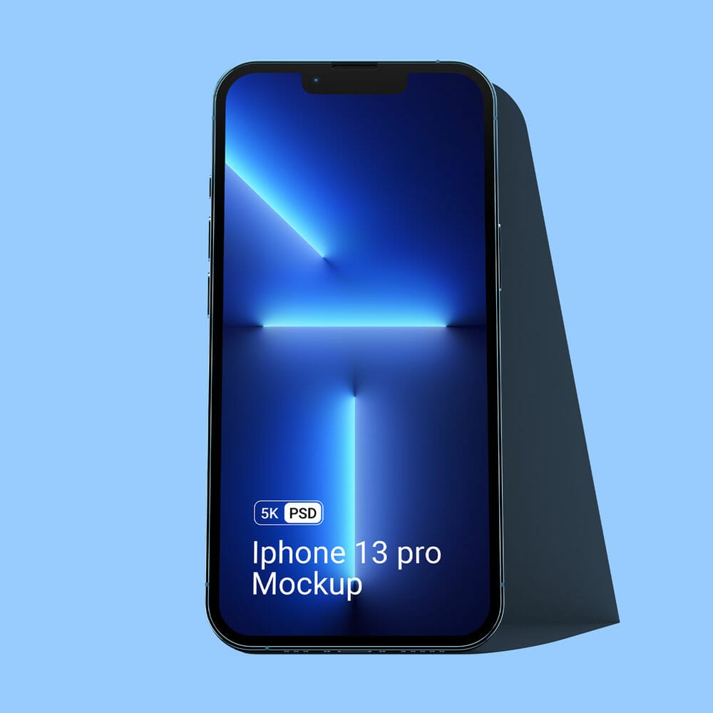 Free Front View iPhone 13 Pro Mockup PSD