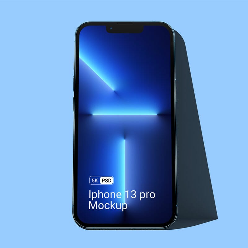 Free Front View iPhone 13 Pro Mockup PSD