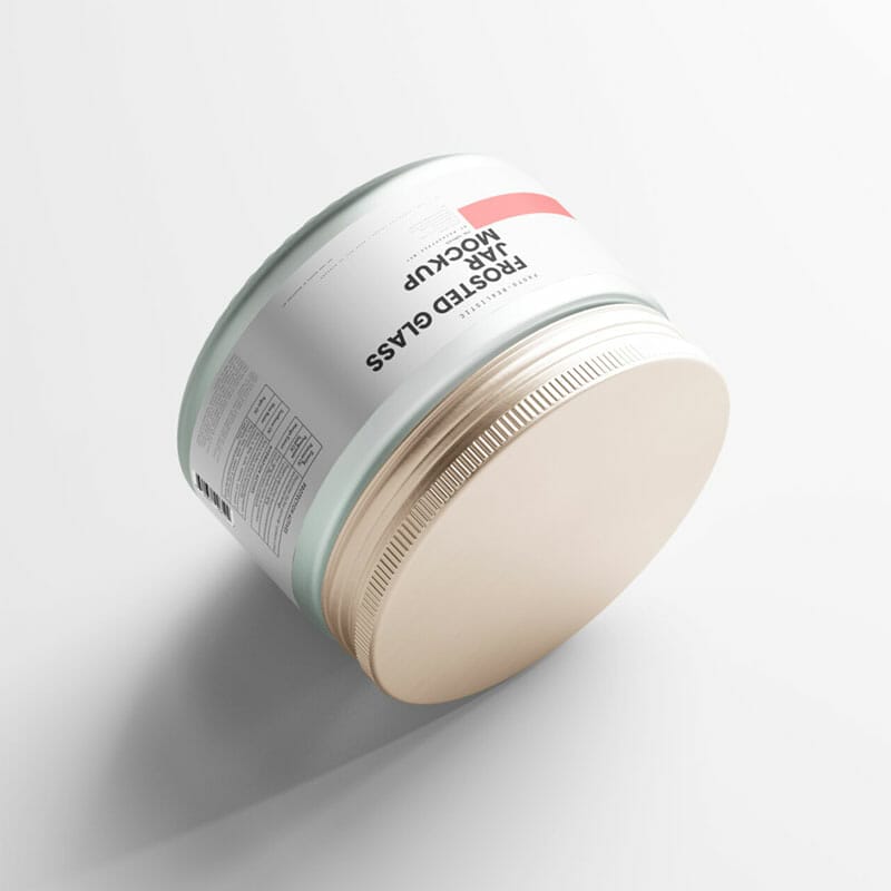 Free Frosted Glass Jar Mockup PSD