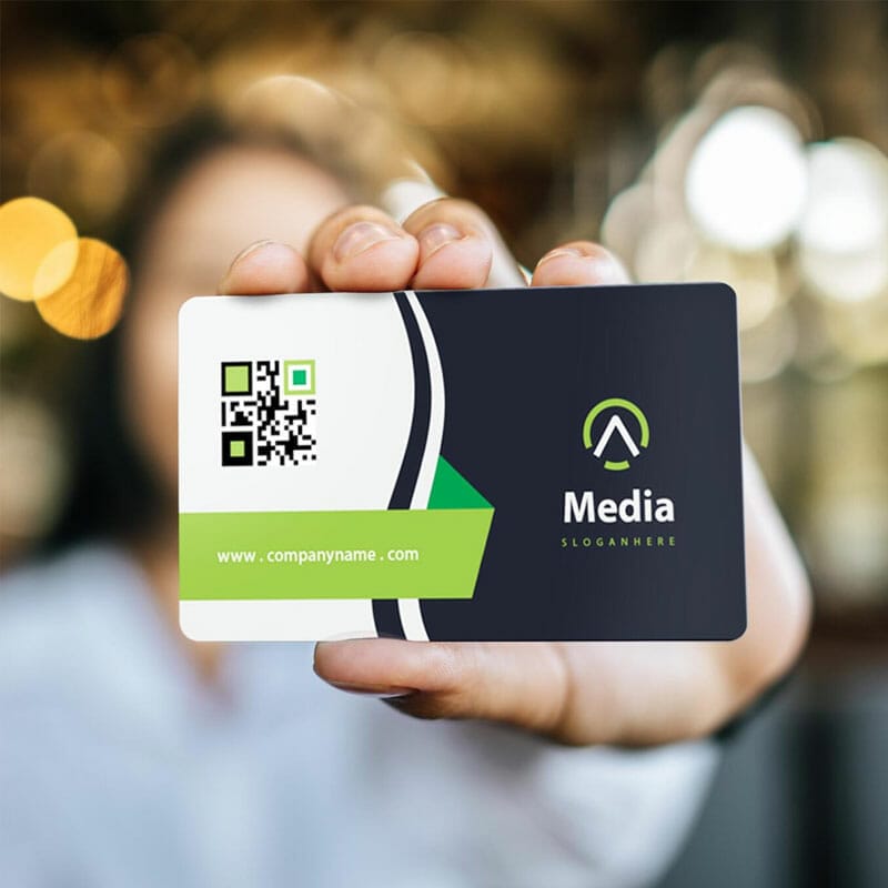 Free Hand Holding Card Mockup PSD Template