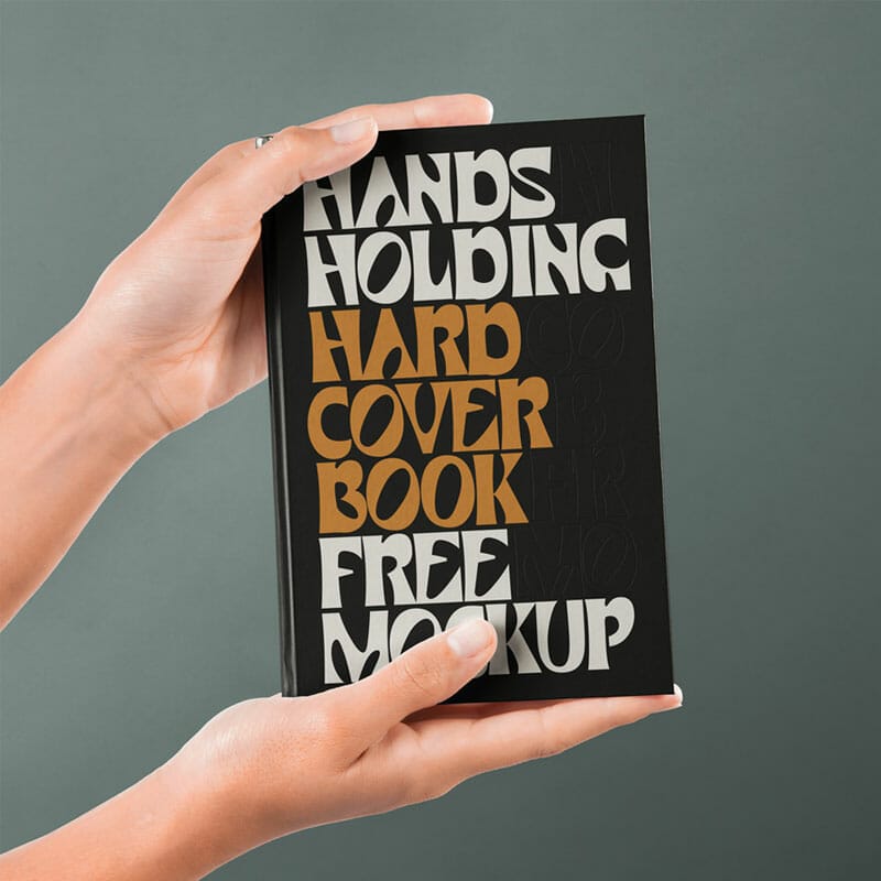 Free Hand Holding Hardcover PSD Book Mockup » CSS Author