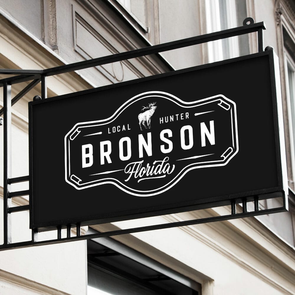 Free Hanging Rectangle Sing Mockup PSD