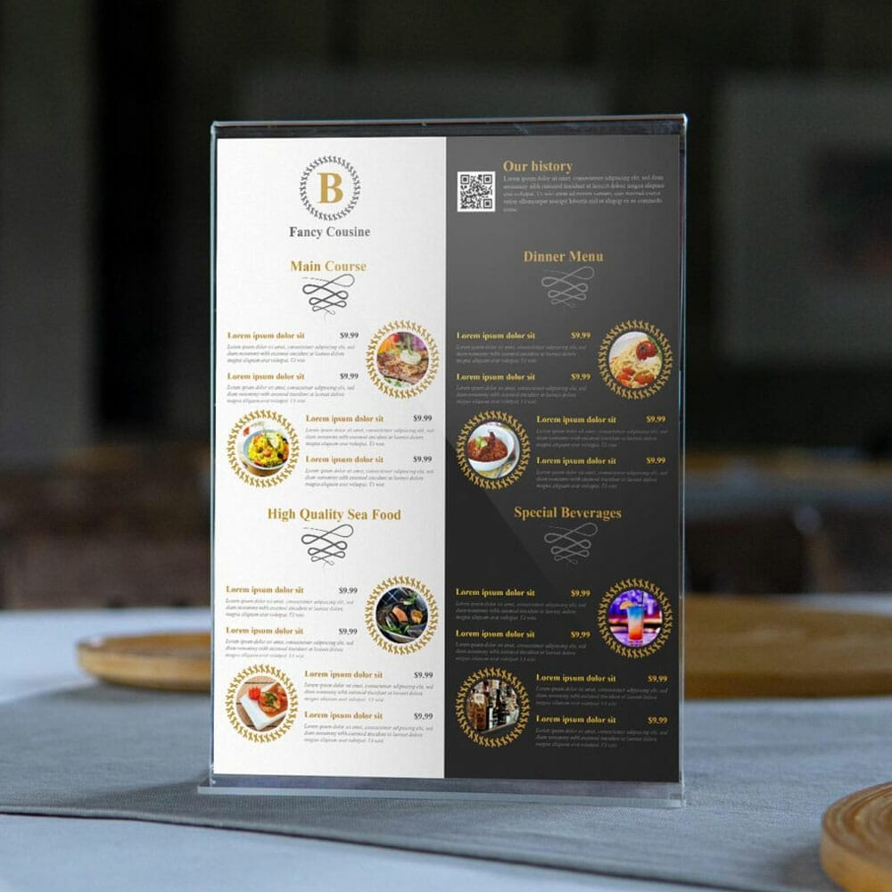 Free Horizontal Menu Mockup PSD Template