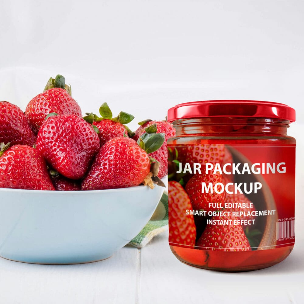 Free Jar Packaging Mockup PSD Template