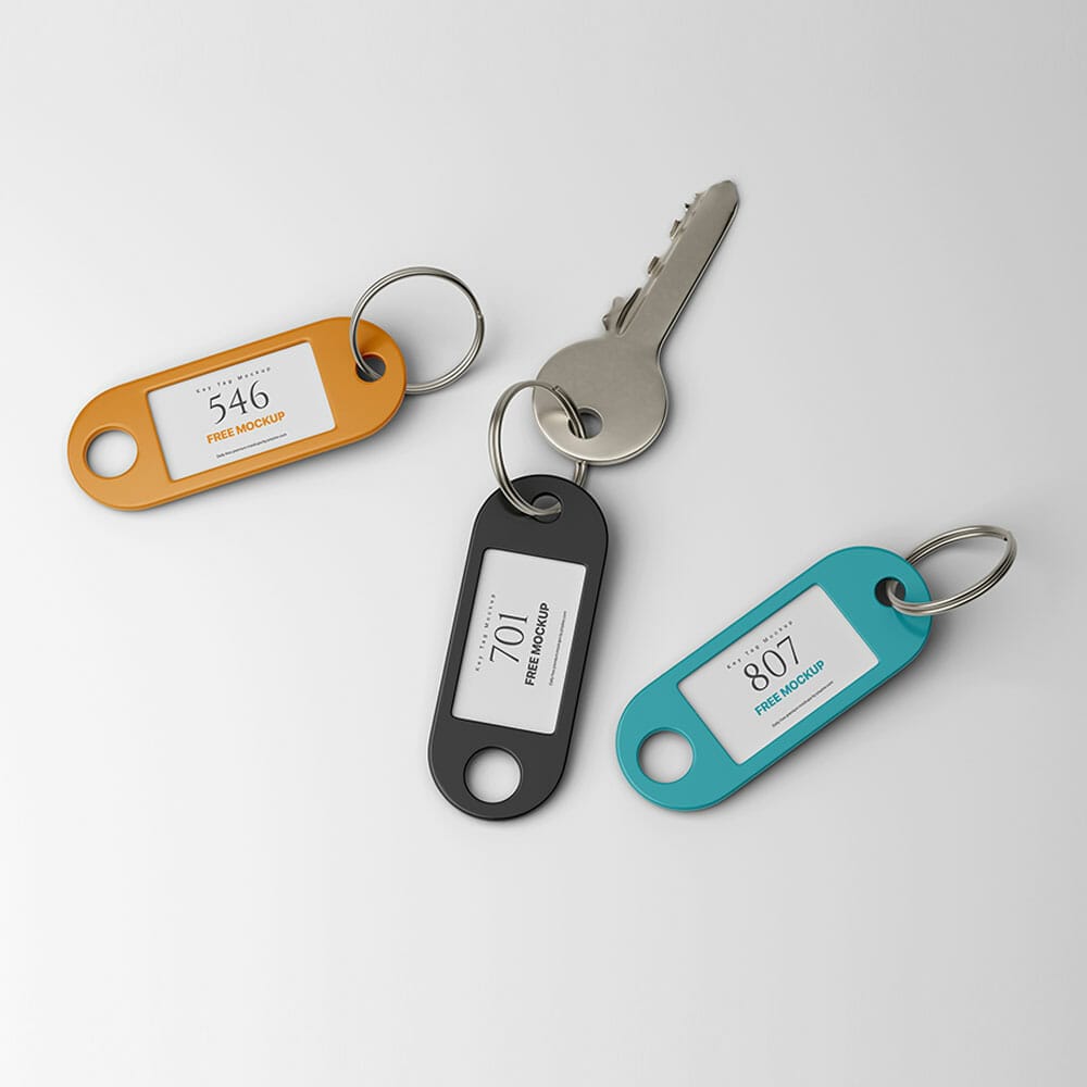 Free Key Tag Mockup PSD