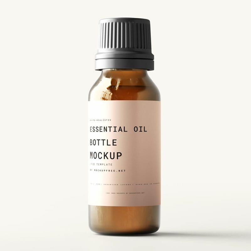 Free Large Essential Oil Bottle Mockups PSD » CSS Author