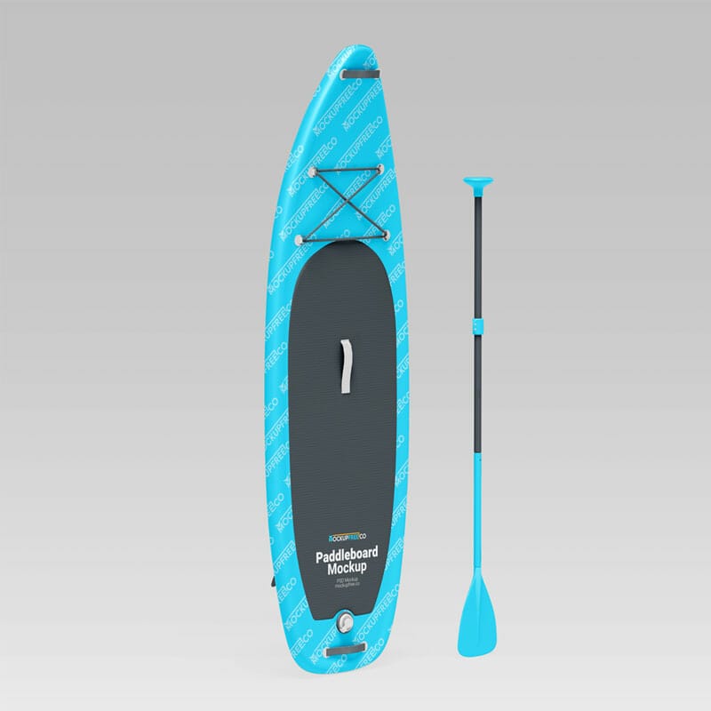 Free Paddleboard Mockup PSD Set