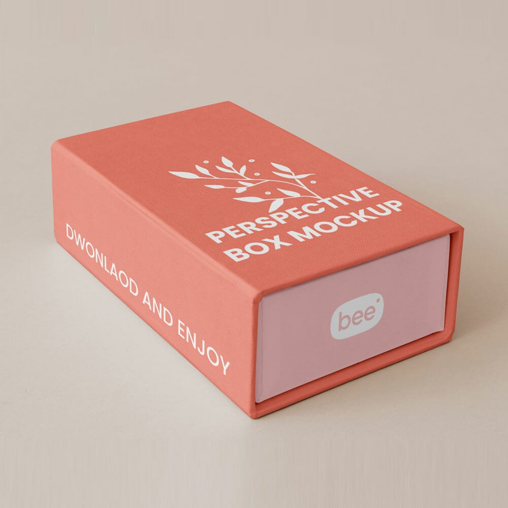 Free Perspective Box Mockup PSD