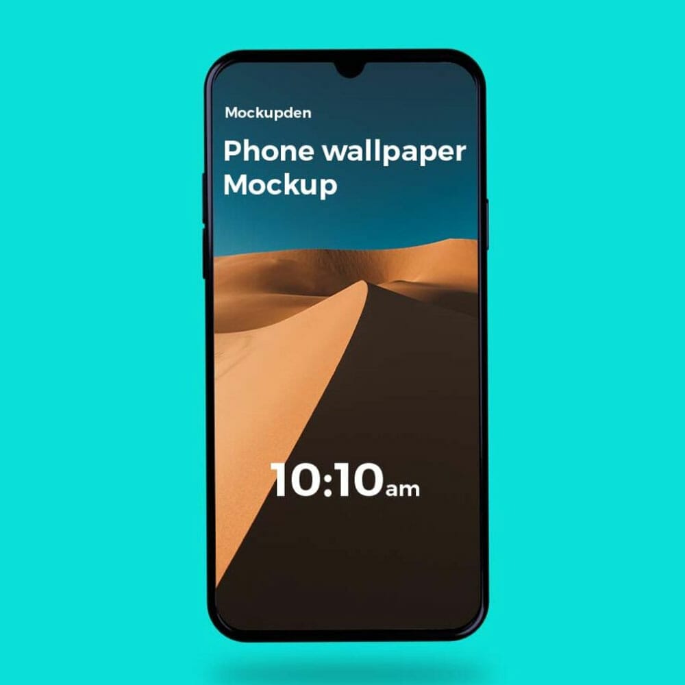 Free Phone Wallpaper Mockup PSD Template