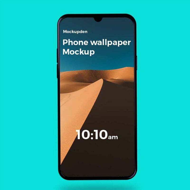 Free Phone Wallpaper Mockup PSD Template