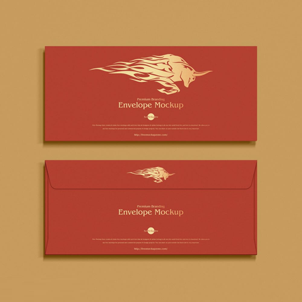 Free Premium Branding Envelope Mockup