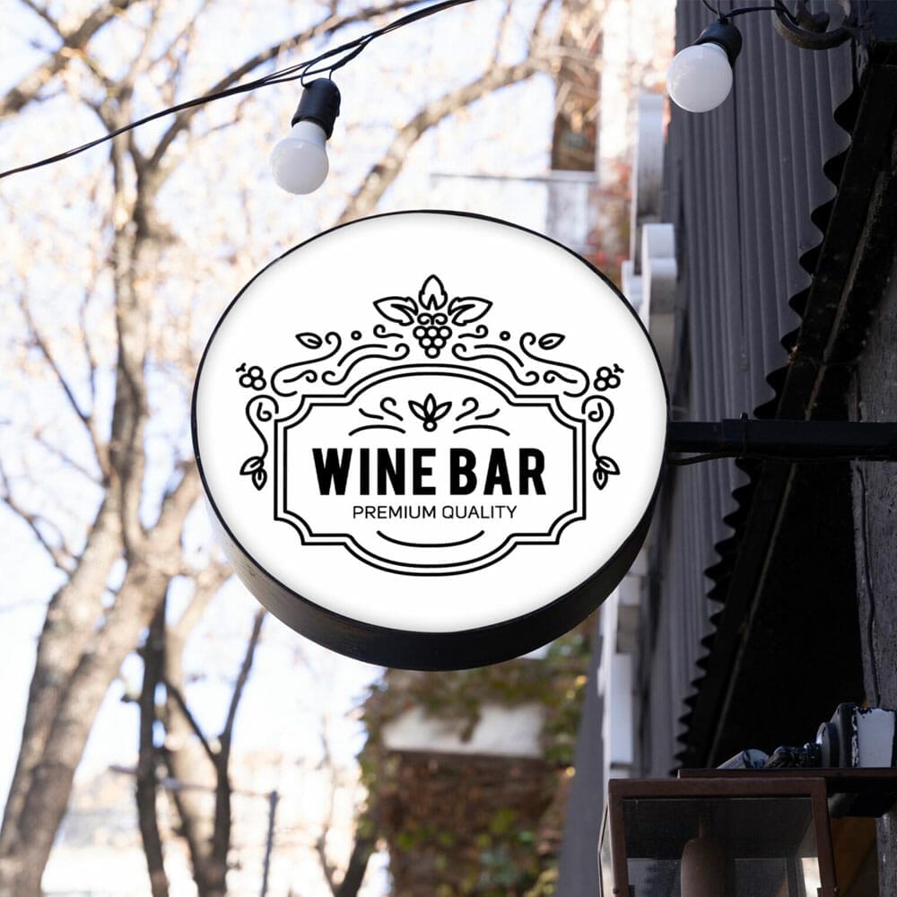 Free Pub Sign Mockup PSD Template