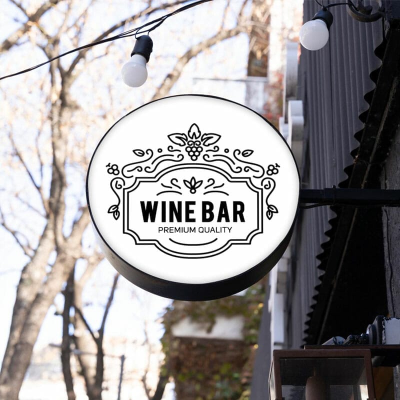 Free Pub Sign Mockup PSD Template