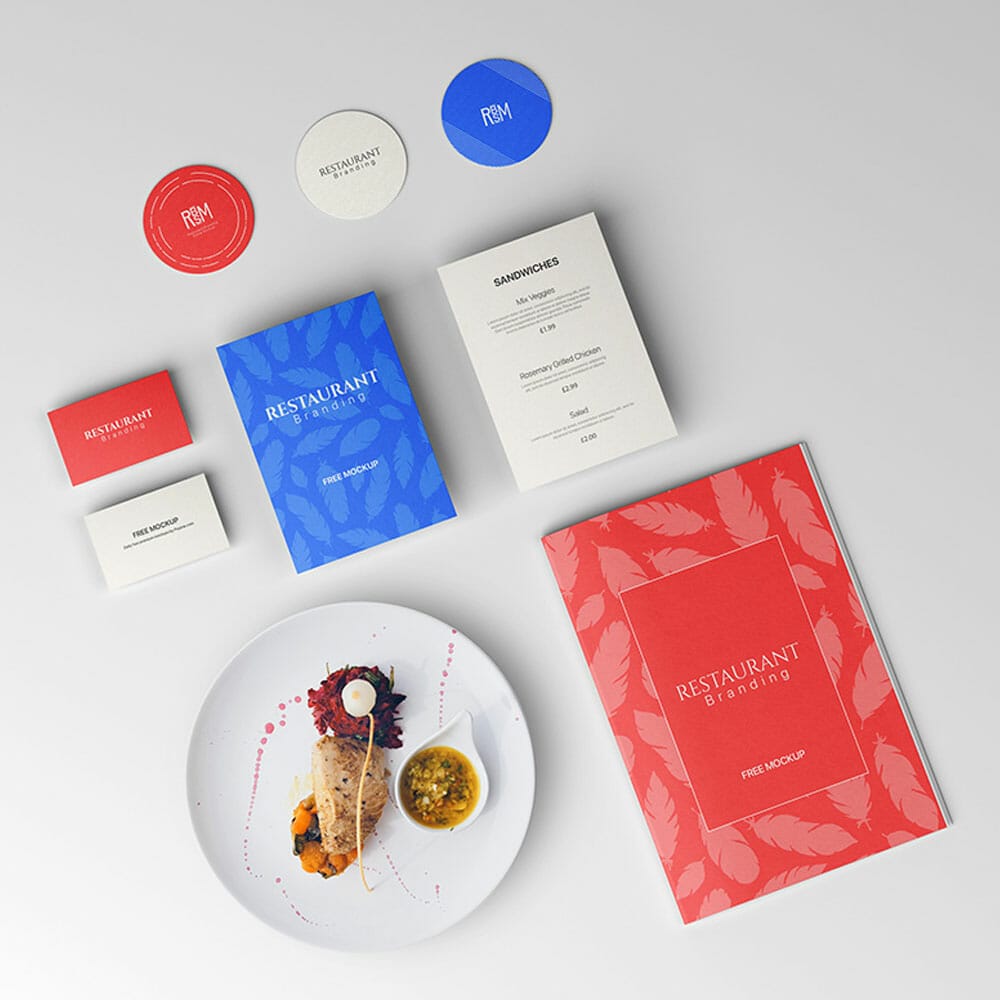 Free Restaurant Branding Mockup PSD