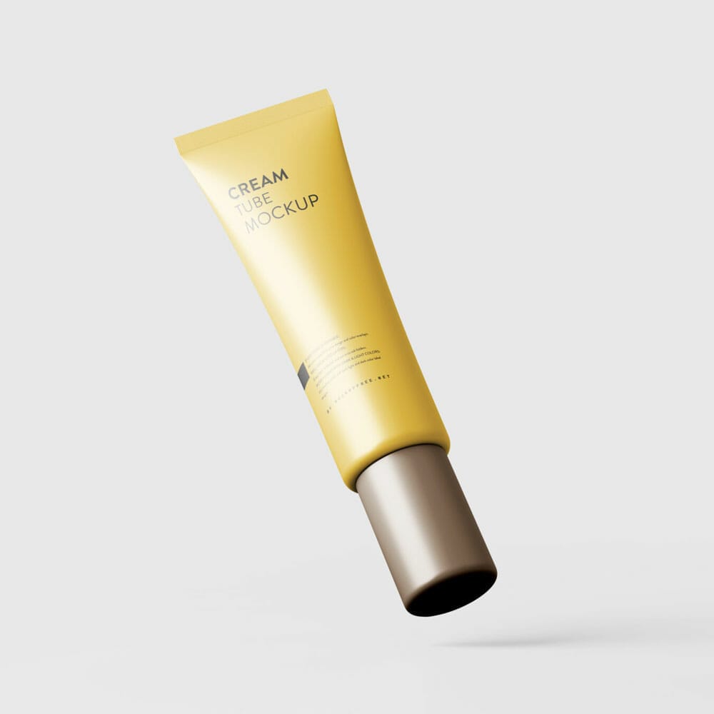 Free Screw Cap Cream Tube Mockup PSD