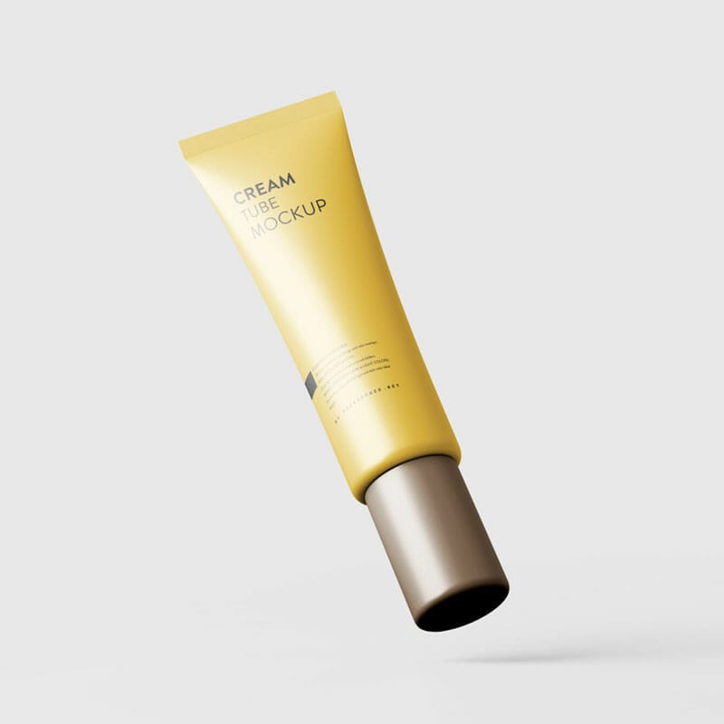 Free Screw Cap Cream Tube Mockup PSD