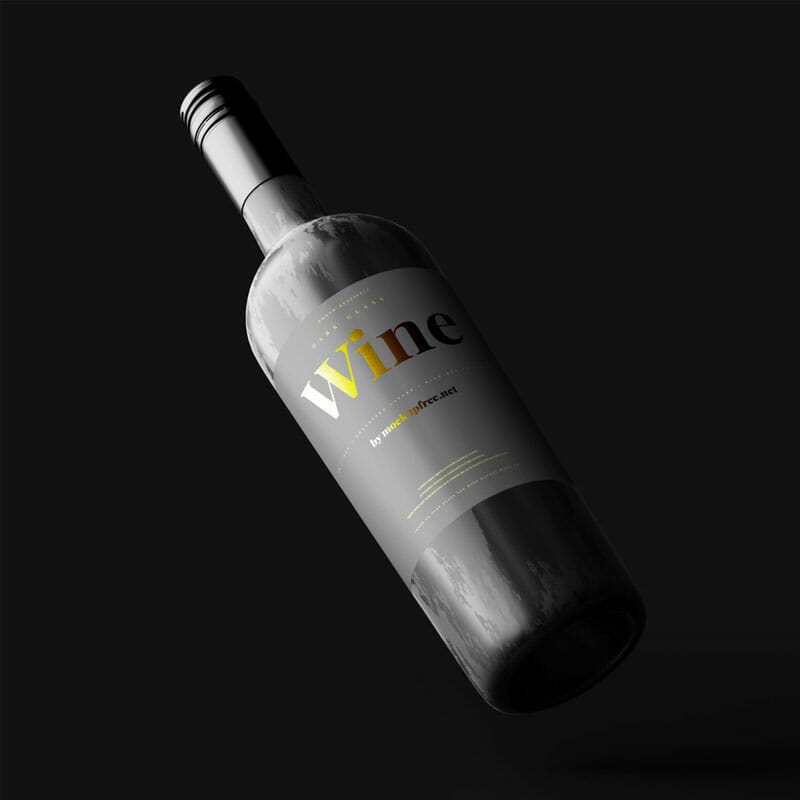 Free Screw Cap Wine Bottle Mockup PSD » CSS Author