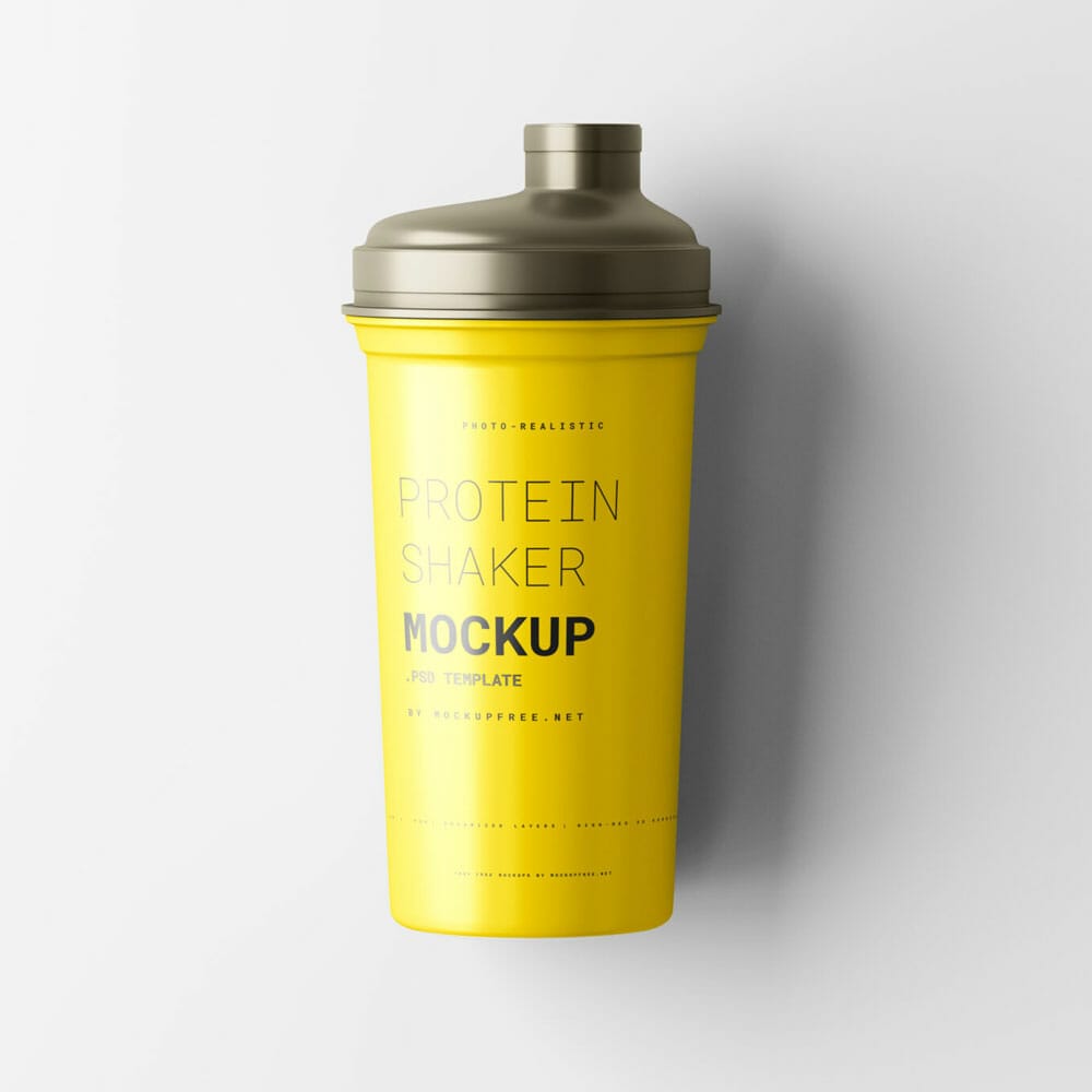 Free Shaker Bottle Mockups PSD