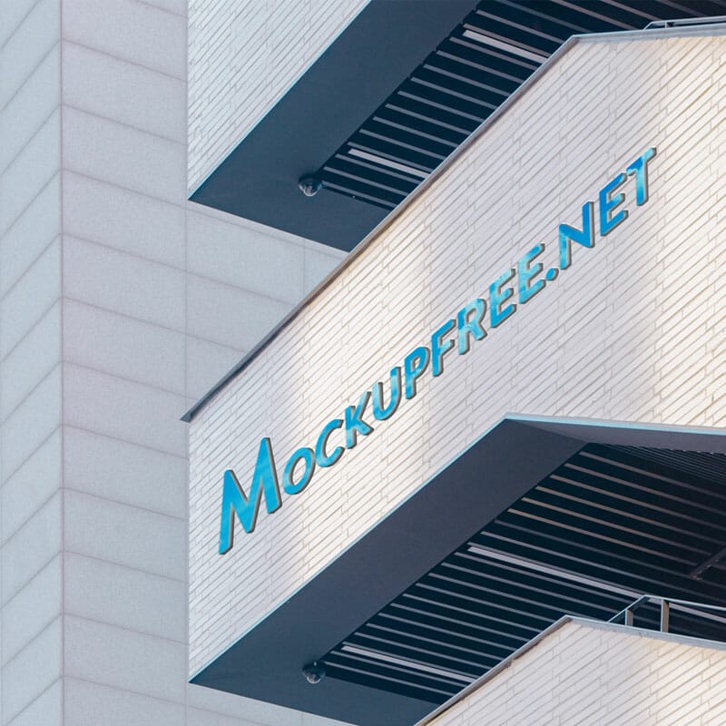 Free Shopping Mall Logo Mockup PSD