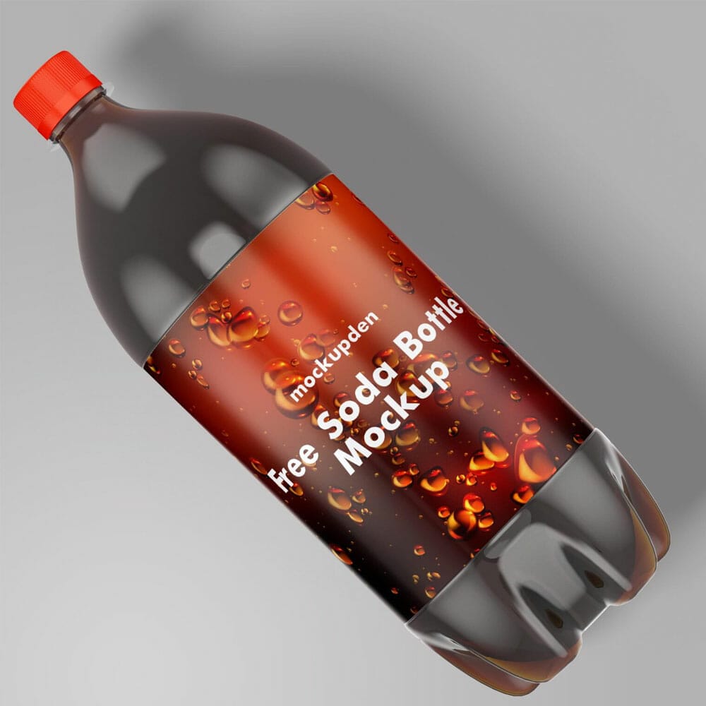 Free Soda Bottle Mockup PSD Template