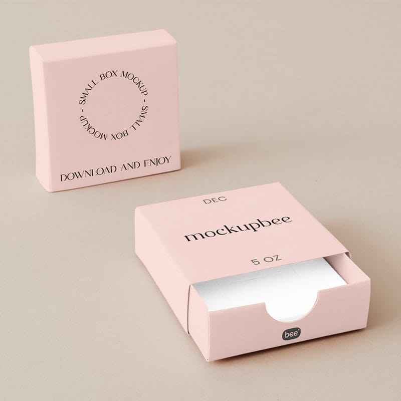 Free Square Open Box Mockups PSD