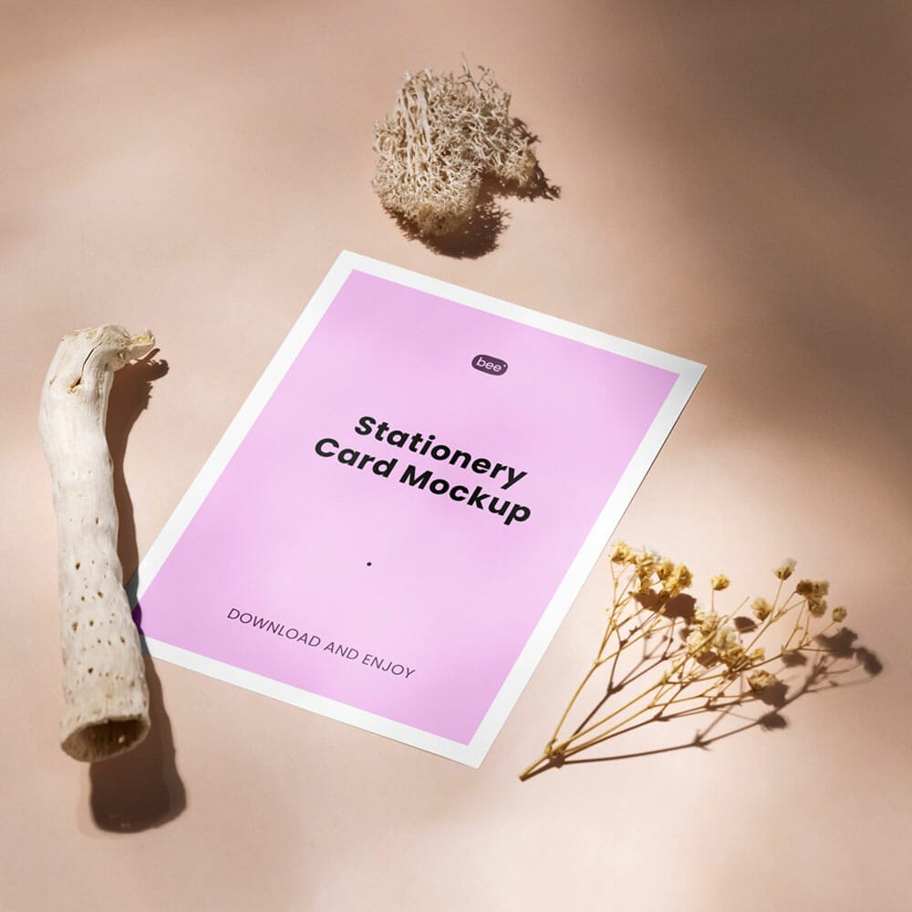 Free Stationery Document Mockup PSD