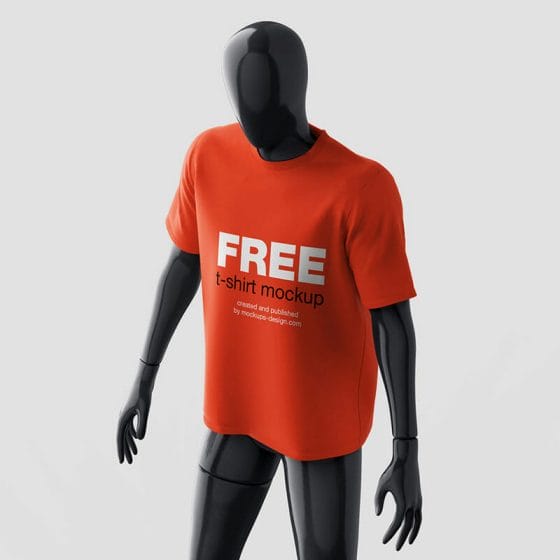 Free T-shirt Mockup On Mannequin