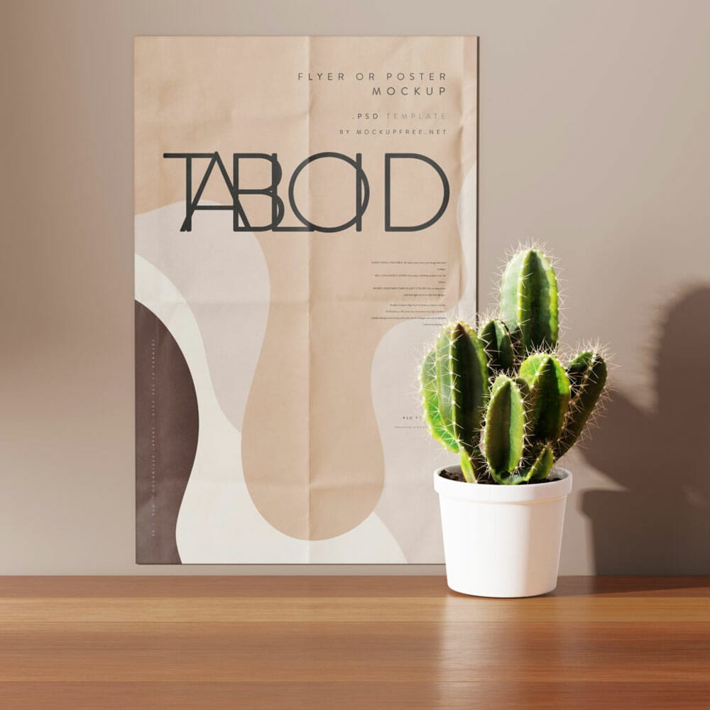 Free Tabloid Size Flyer Or Poster Mockup PSD