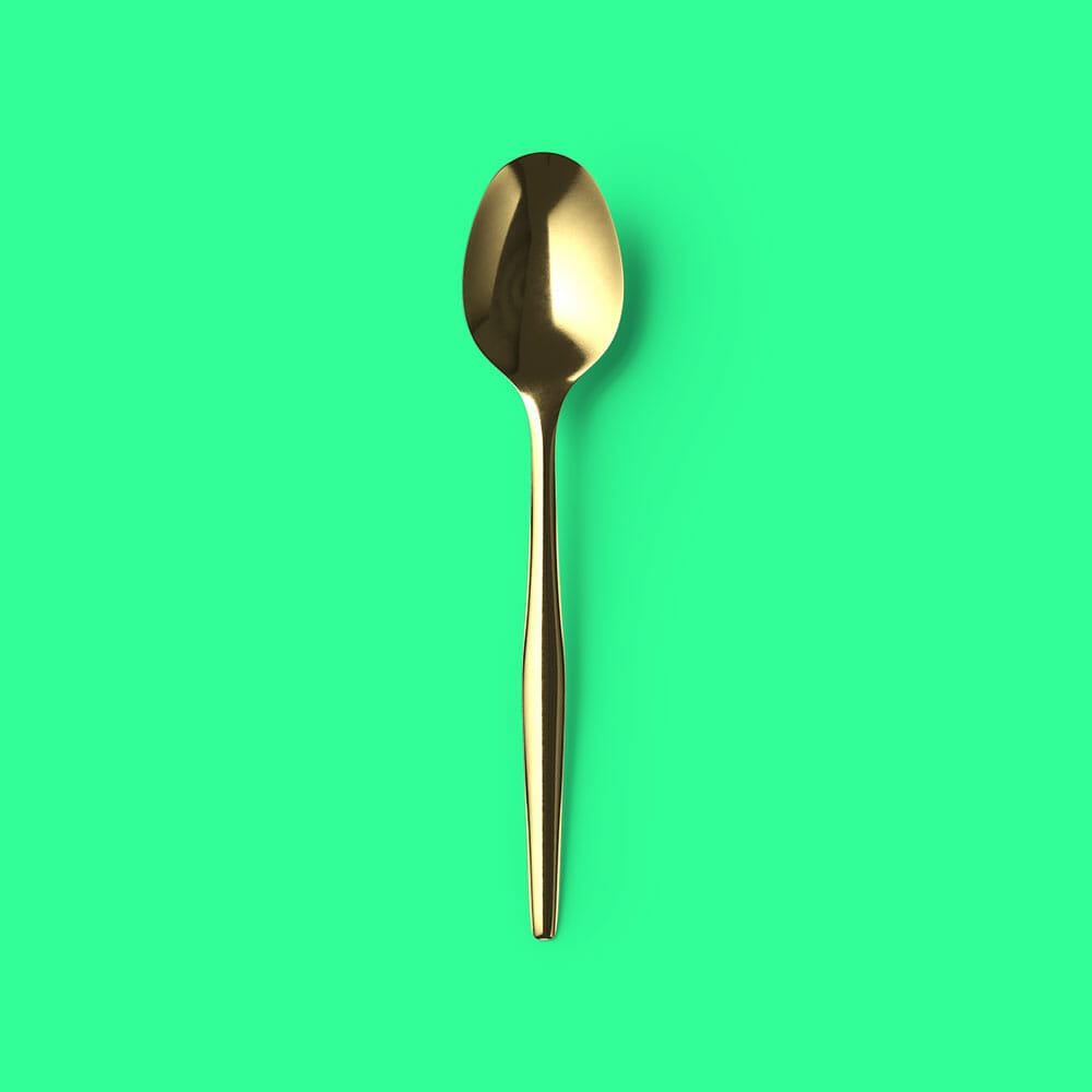 Free Top View Spoon Mockup PSD