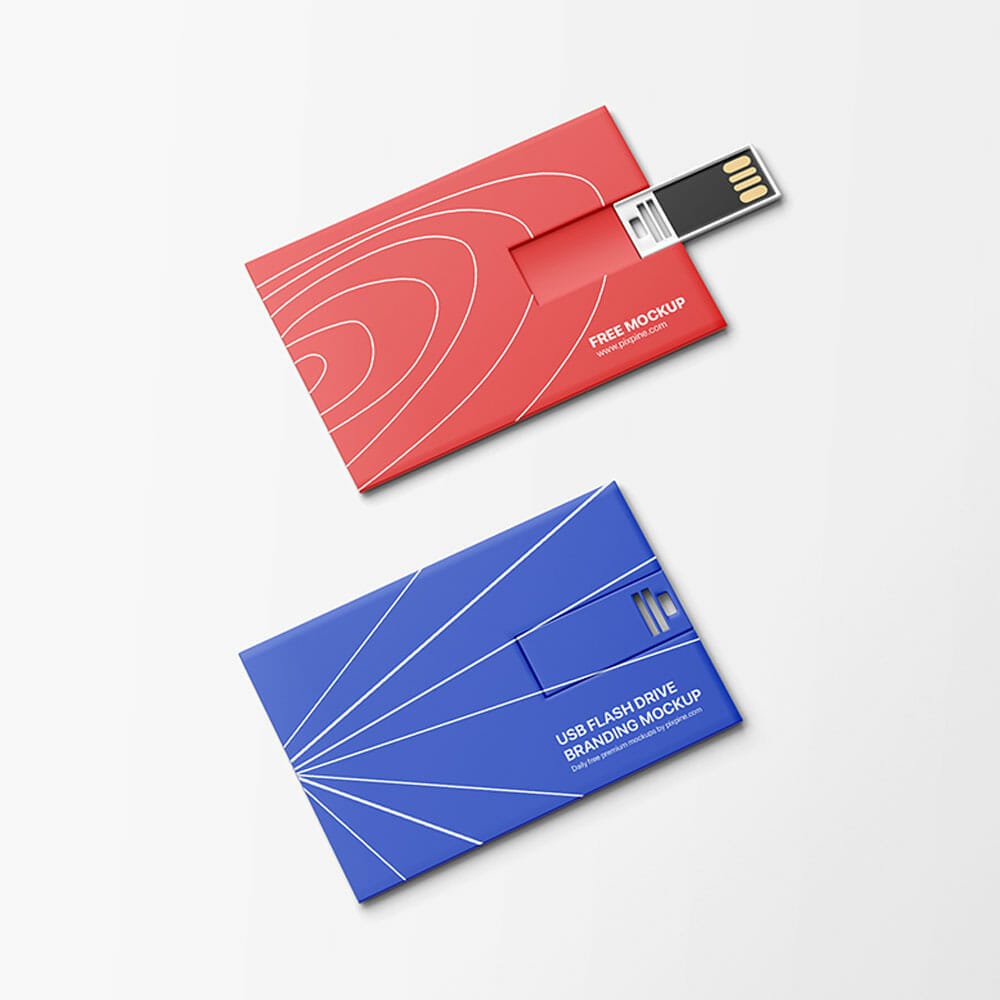 Free USB Flash Drive Branding Mockup