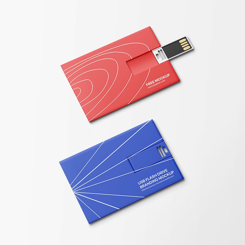 Free USB Flash Drive Branding Mockup