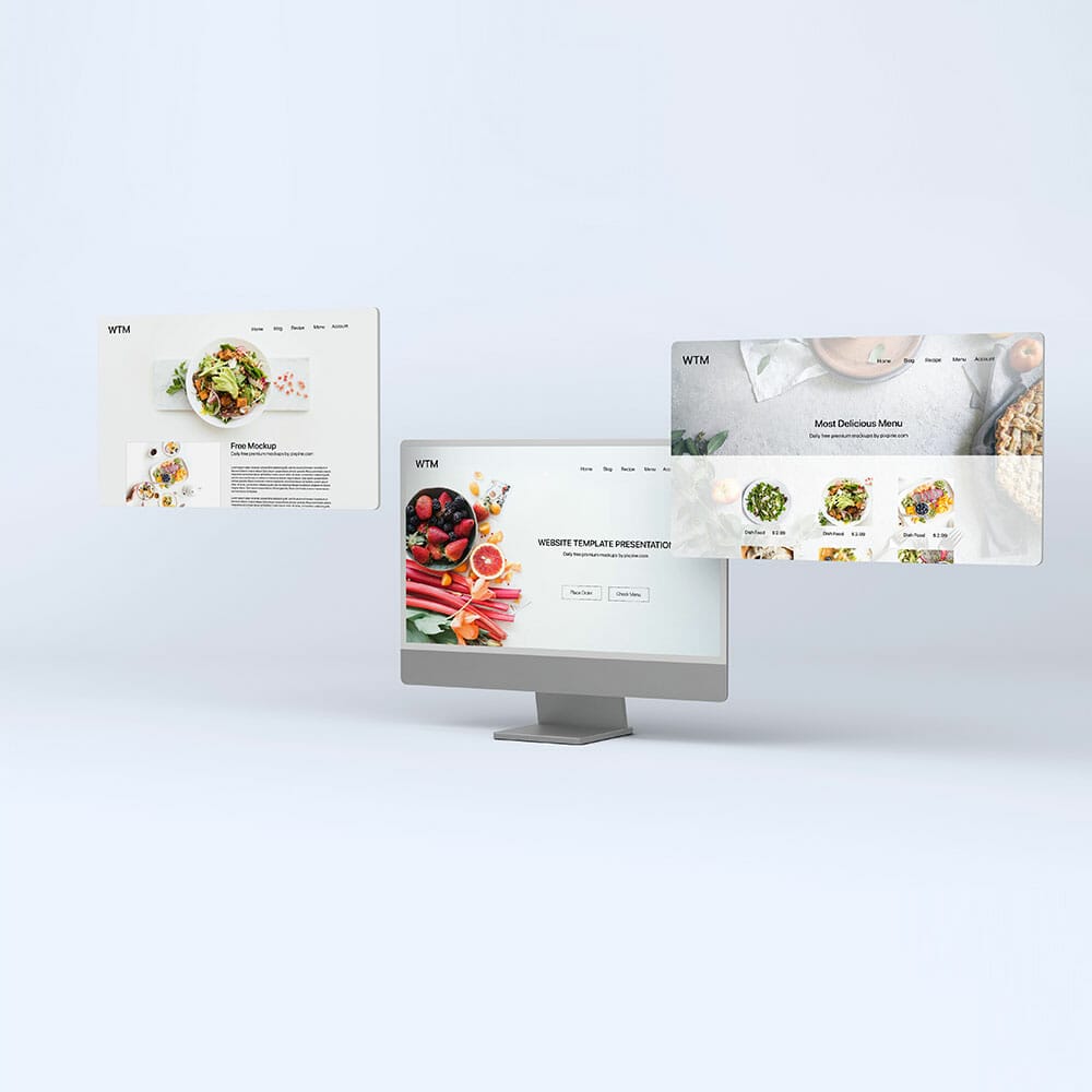 Free Website Template Presentation Mockup