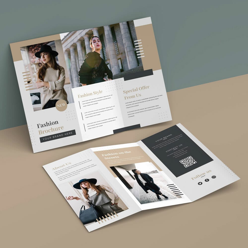 Free Z-Fold Brochure Mockup PSD
