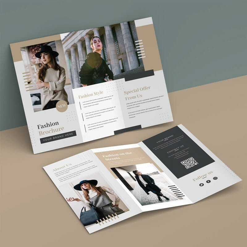 Free Z-Fold Brochure Mockup PSD