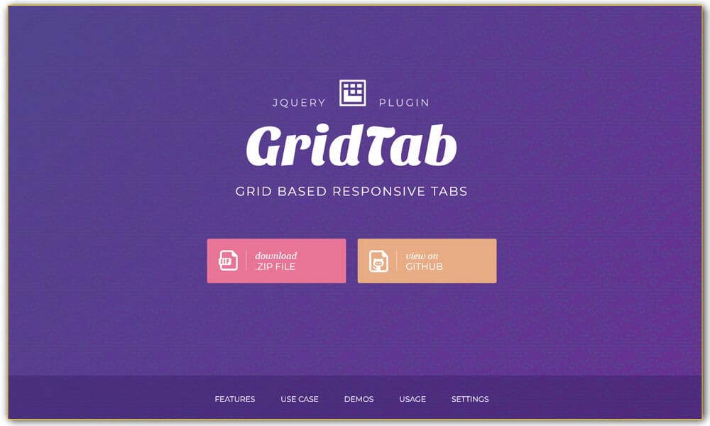 GridTab jQuery Plugin
