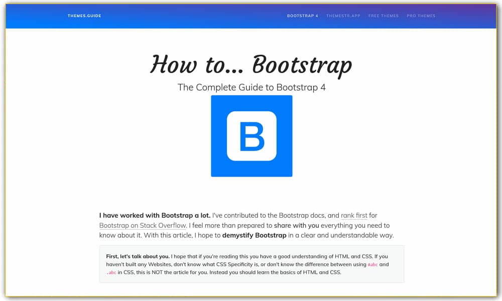 How to Bootstrap – The Complete Guide to Bootstrap 4
